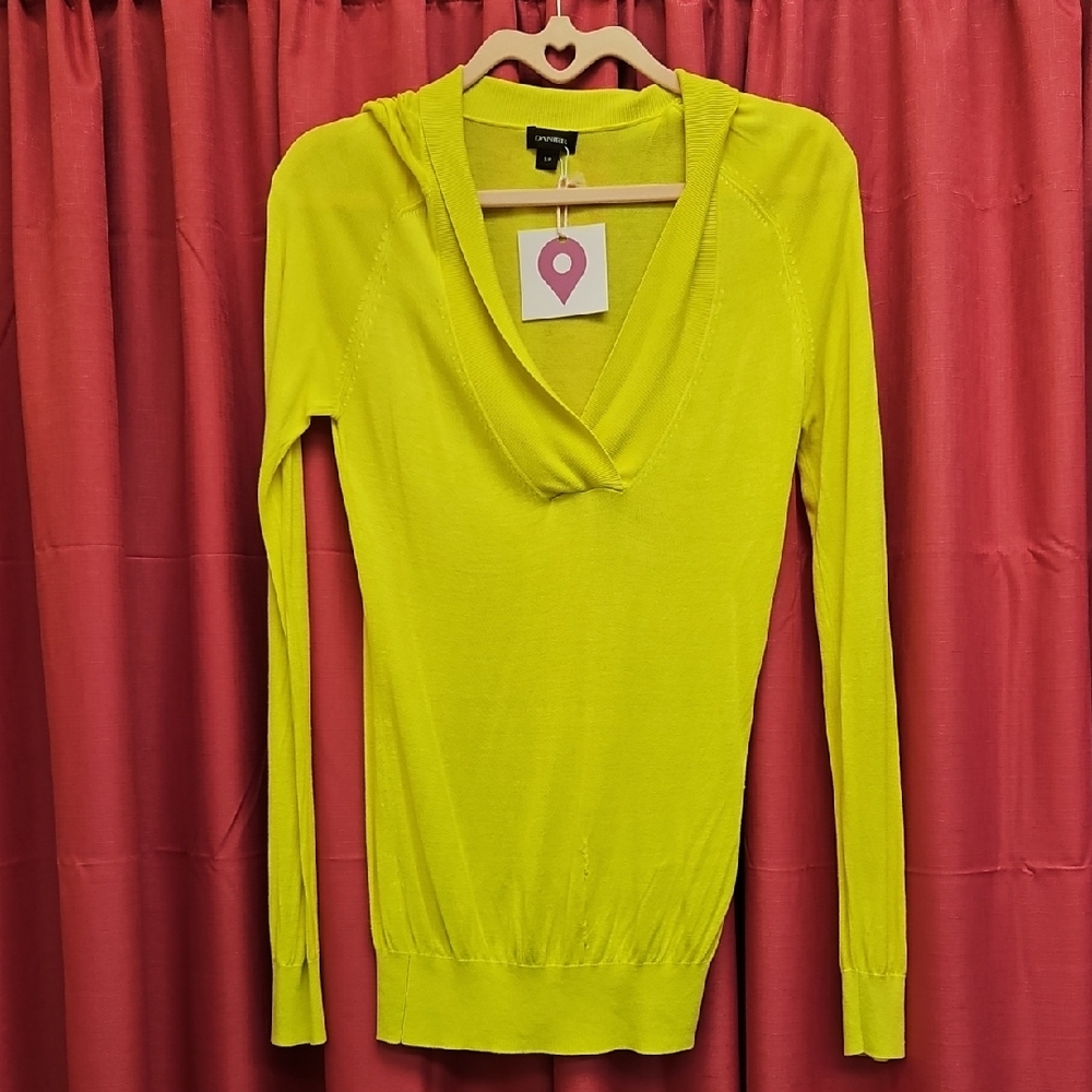 Danier Yellow V Neck Sweater